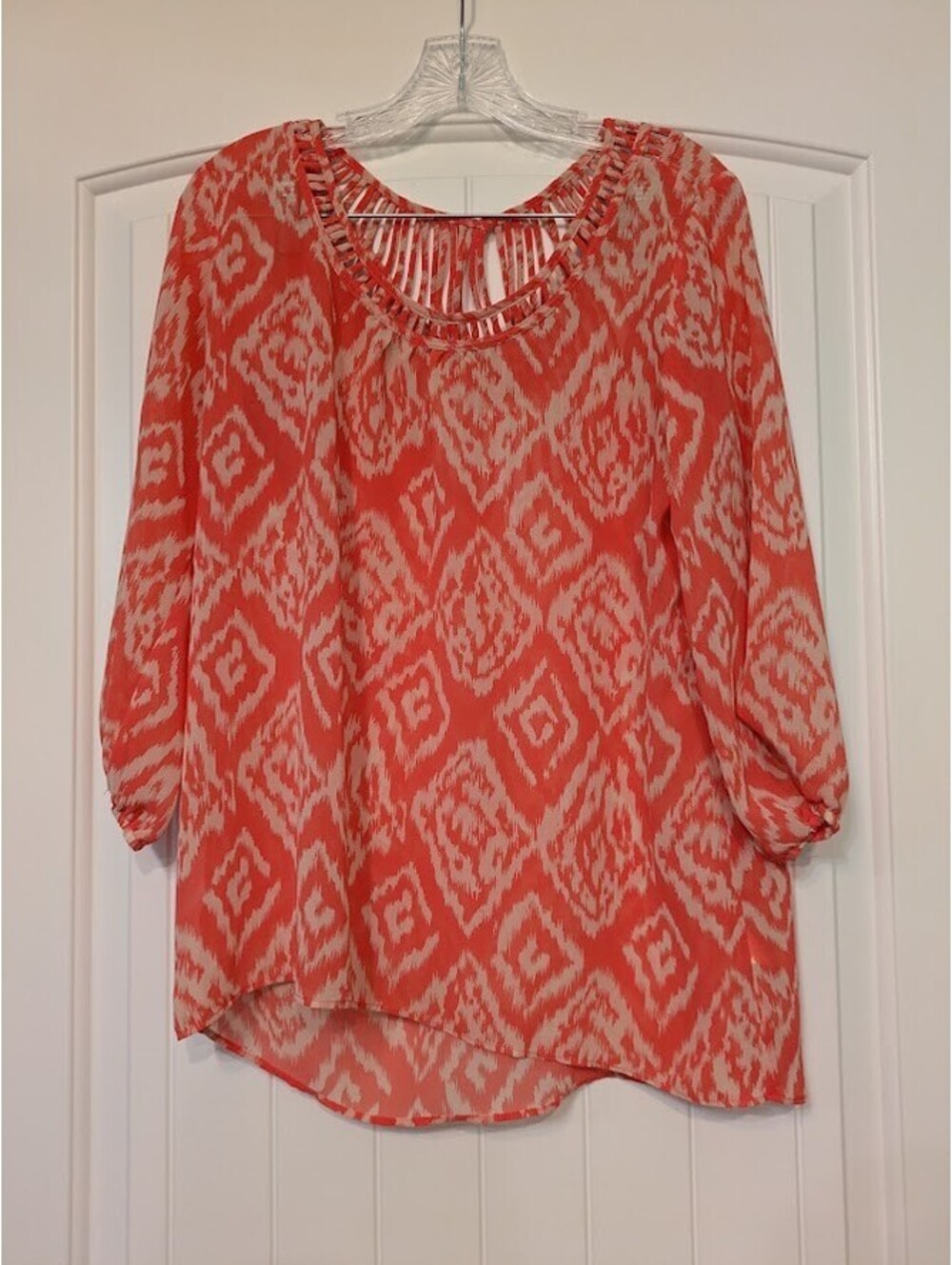 Studio Y Coral Ikat Blouse Medium - GUC Breezy
